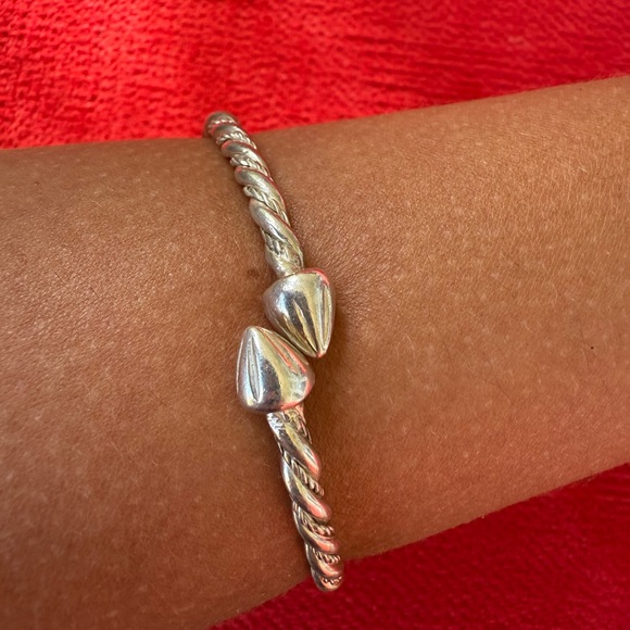 Handmade Sterling Silver Twisted Cable Bangle Bracelet - Picture 9 of 9